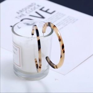 Large Leopard Print Hoop Earrings